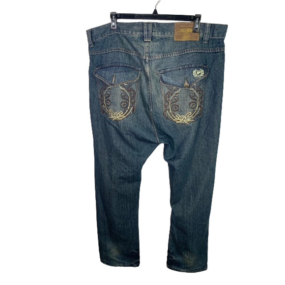 Vintage Phat Farm Classics Jeans 44x32 Y2k Rap Hip Hop Hipster Embroidered - Picture 5 of 14